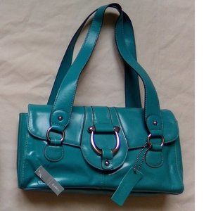 Apt. 9 Rossi Leather Satchel Handbag, Turquoise